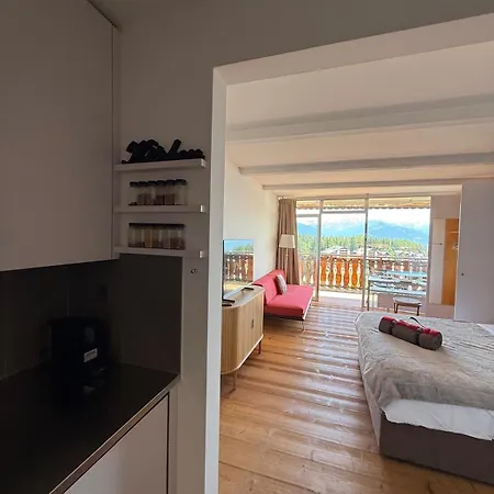 公寓 Vue Panoramique, Piscine, Spa, In-out & Golf A L'hotel De L'etrier A 克莱恩 蒙塔纳